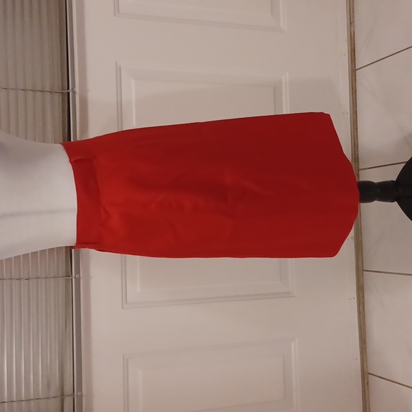 4/$80 Long Red Pencil Skirt - Size 10 - Picture 2 of 6